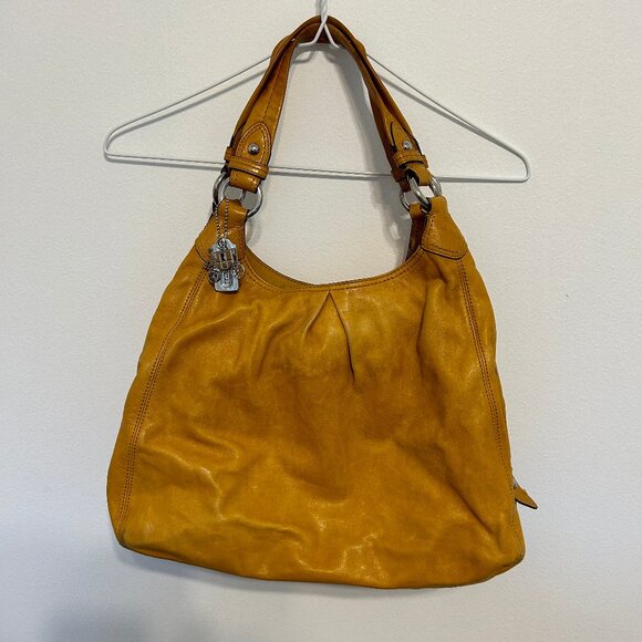 Coach Mustard Maggie Leather Purse - Picture 1 of 16
